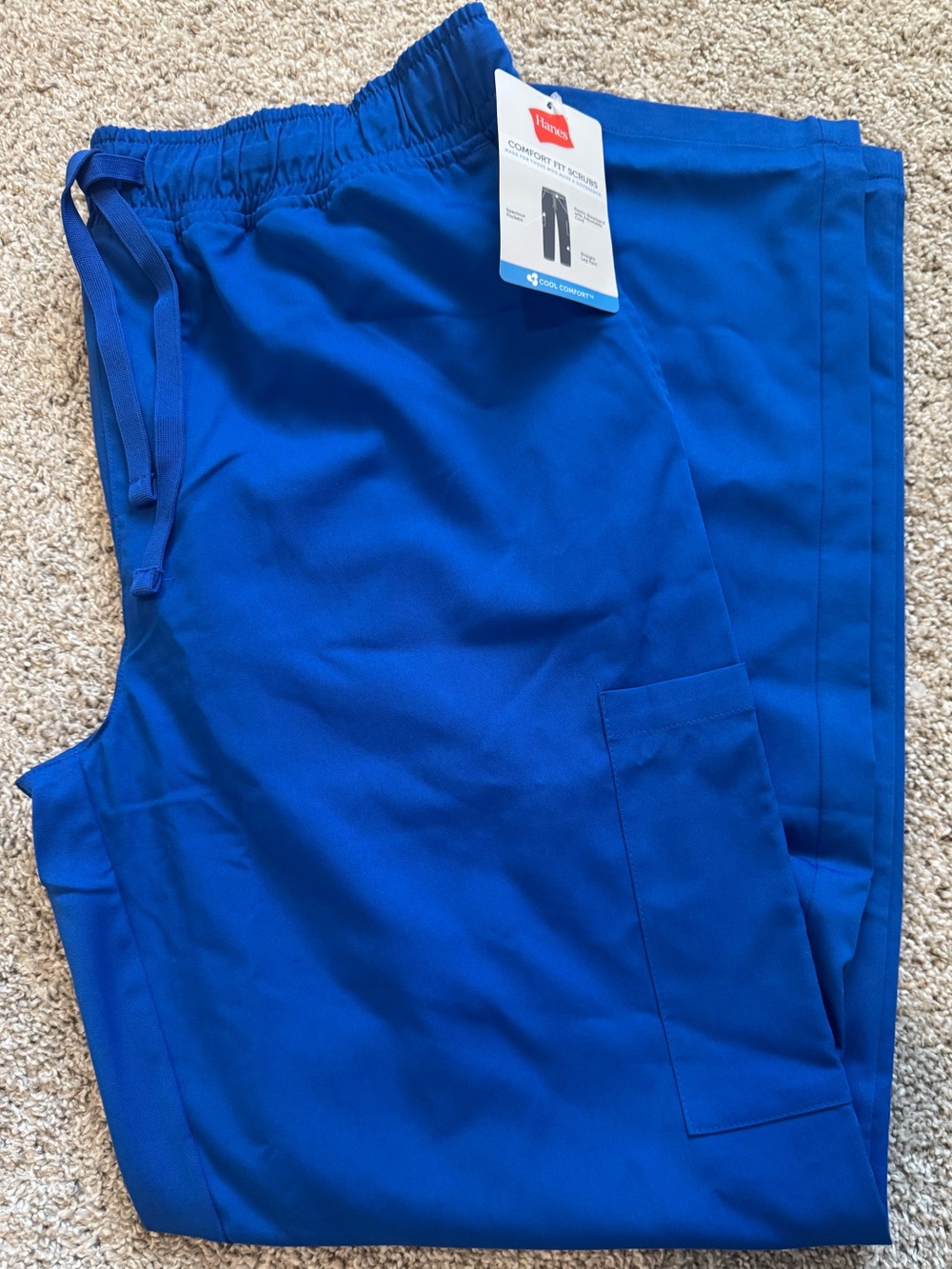 Hanes Women’s Royal Blue Drawstring Scrub Pants